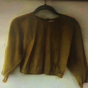 Olive Green Long Sleeve Blouse